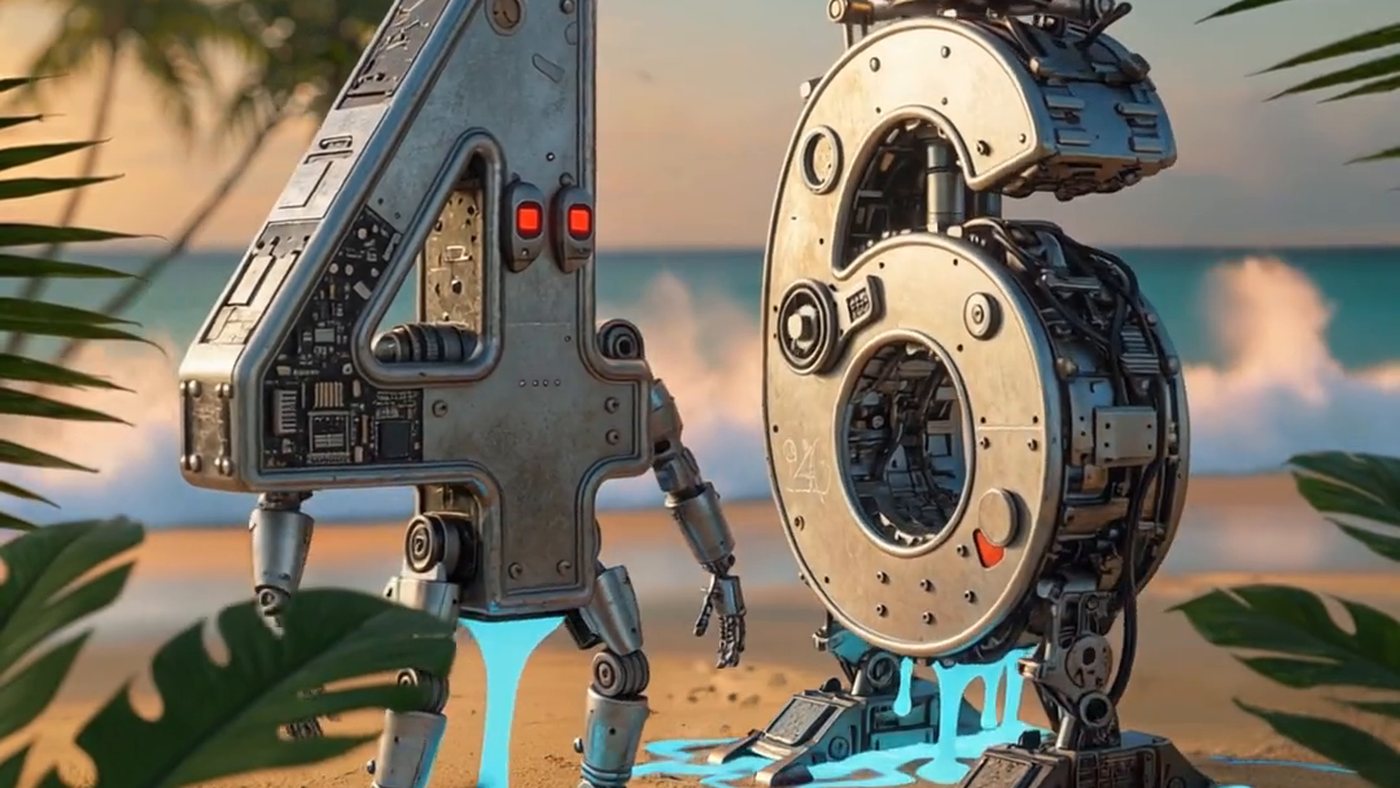 46 as two robots, standing up