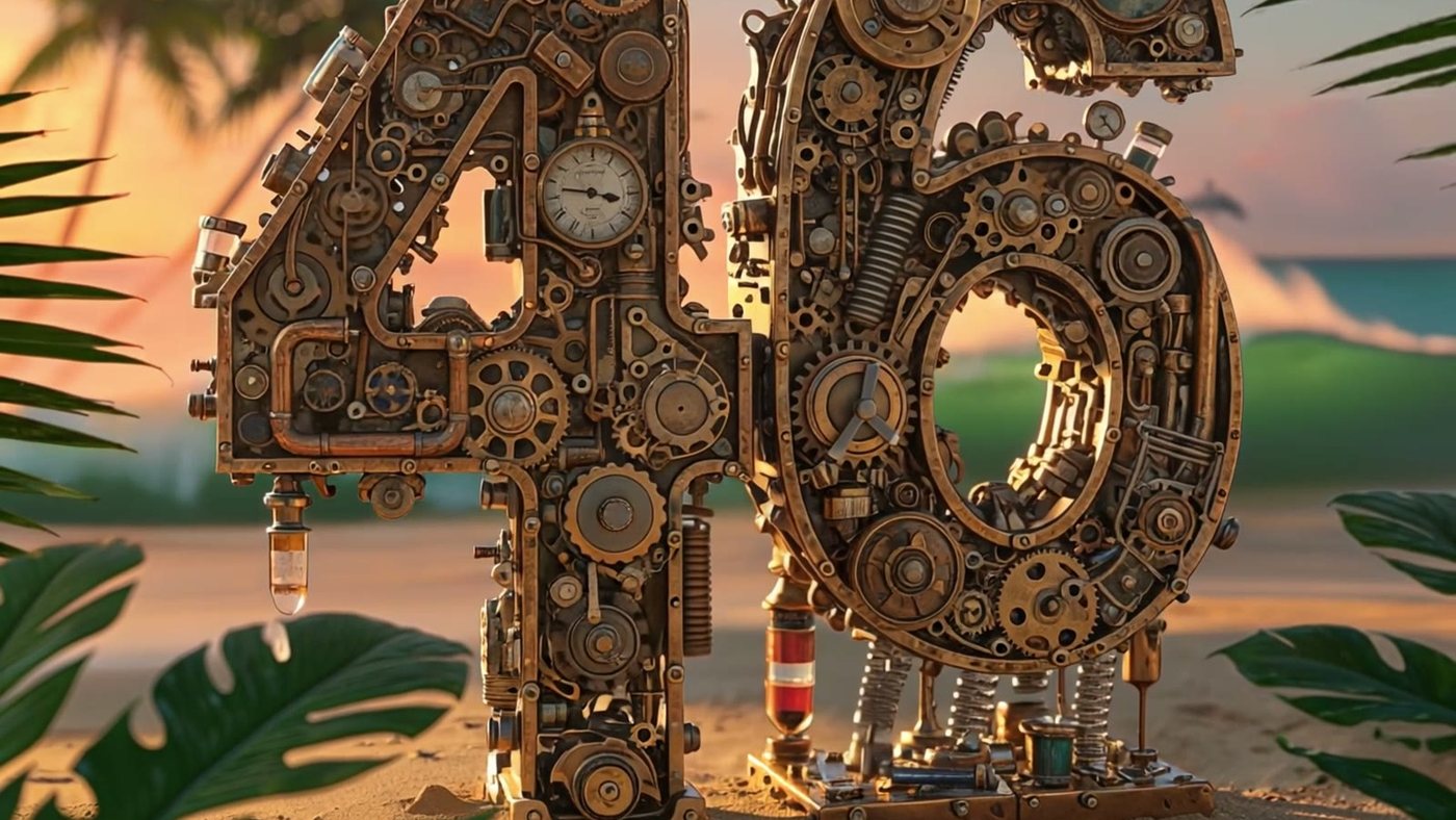 46 in clockwork, gears and springs