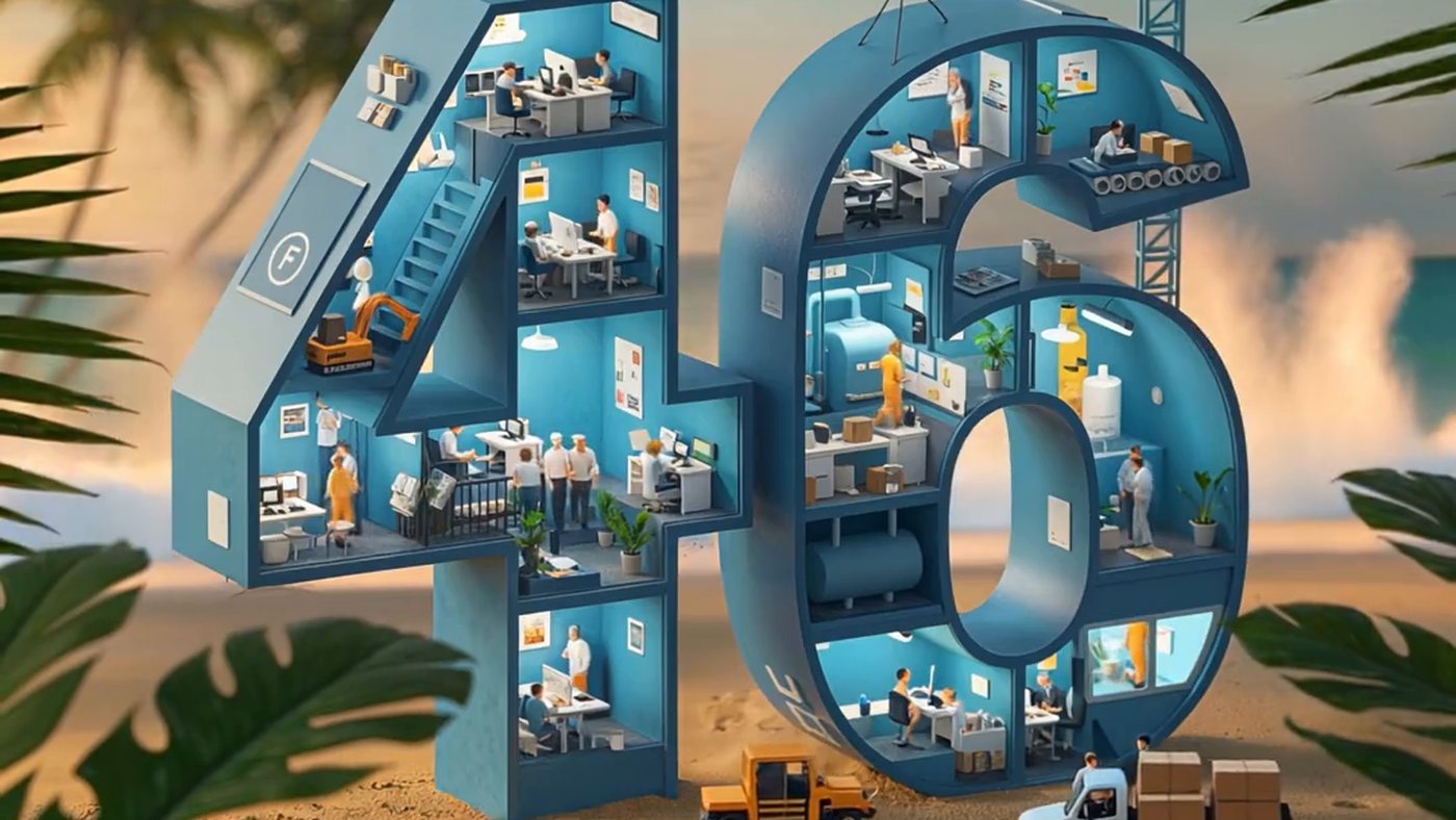 46 as a cutaway office block