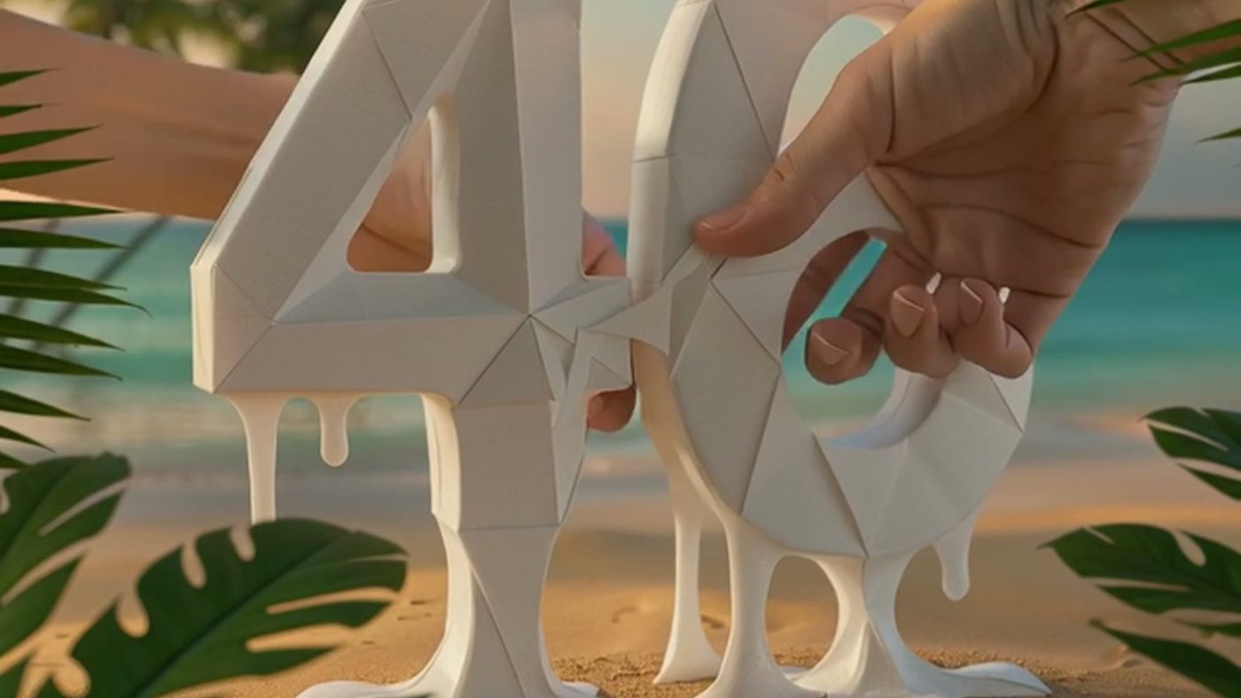 46 in folded paper, a hand still placing it