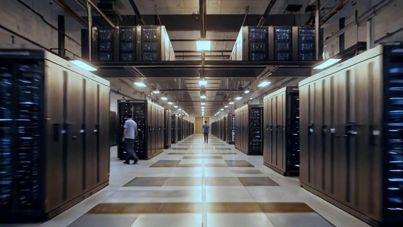 The data hall, empty and cold