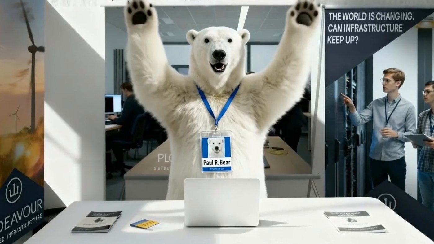 Standing up at the recruitment stand