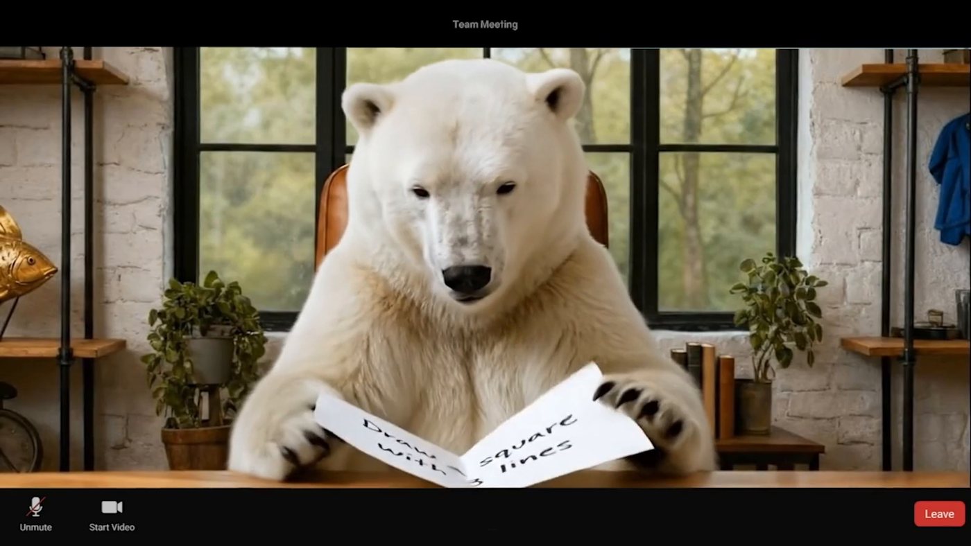 On a call, holding up a handwritten note