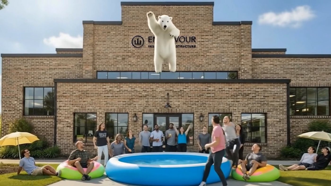 Company day, and the paddling pool