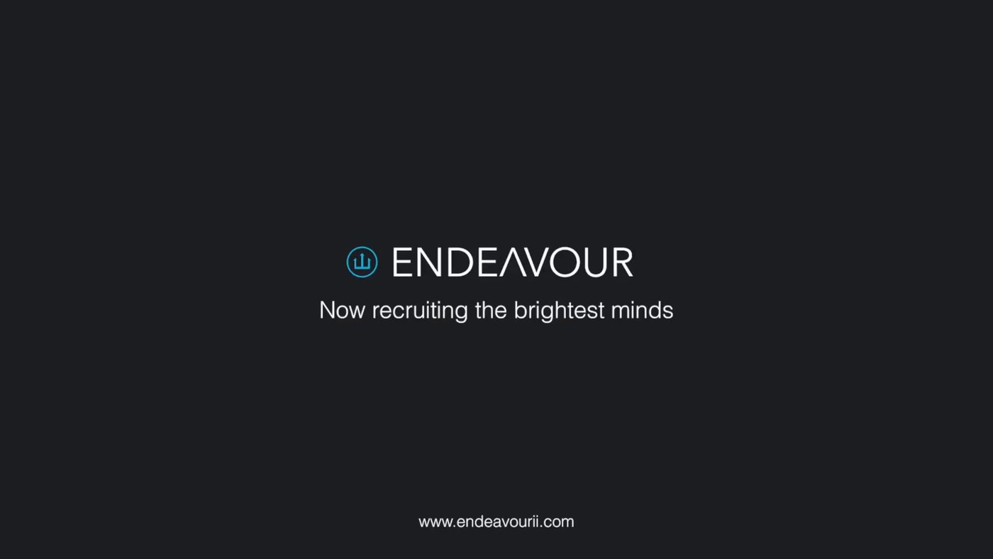 End card: now recruiting the brightest minds