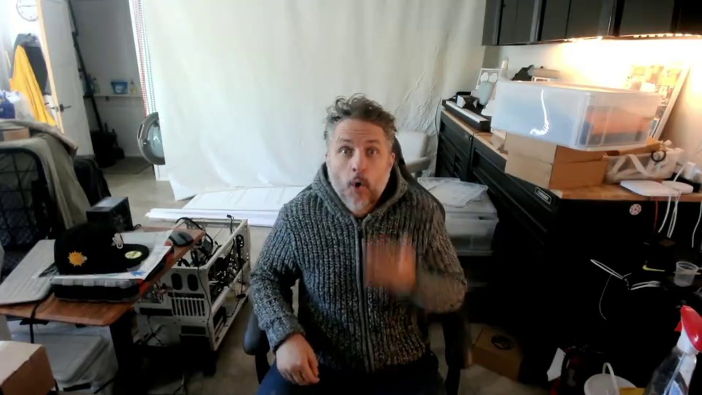 The voice session, filmed at home