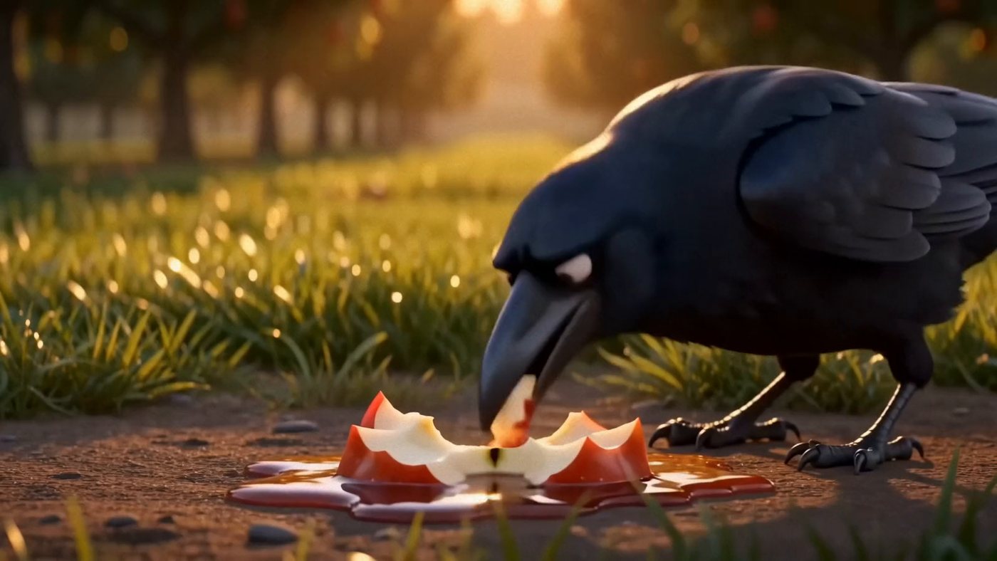 The crow settles the matter