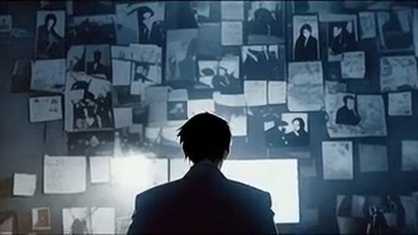 The board of faces, and the man reading it