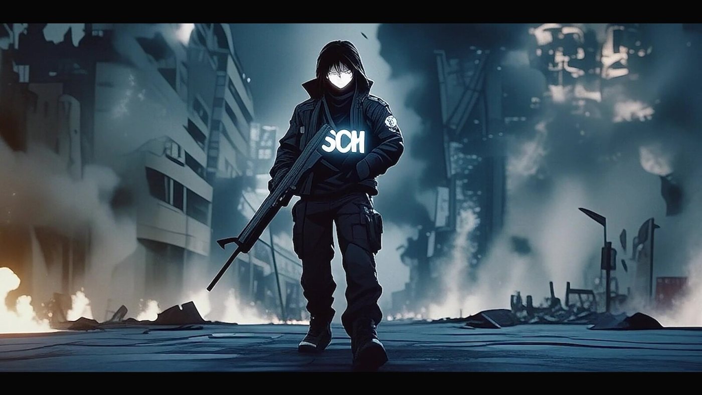 SCH in the rubble, name on the vest