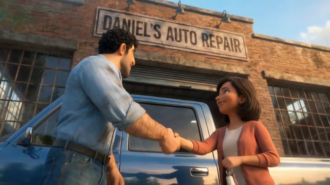 Daniel's Auto Repair, and a handshake